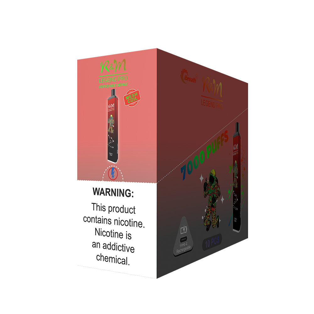 R&M Legend Pro American RVB Light 7000 Puffs Disposable Vape