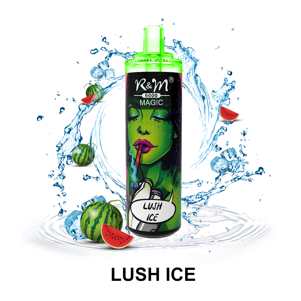 UK USA 2% 5% SALT Nicotine R&M Magic Randm 6000puffs Type-C RGB GLOW Light Light Custom Brand Disposable Vape