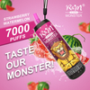 R&M Monster Allemagne Brand OEM 7000 Puffs recharge vape jetable
