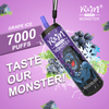 R&M Monster Allemagne Brand OEM 7000 Puffs recharge vape jetable