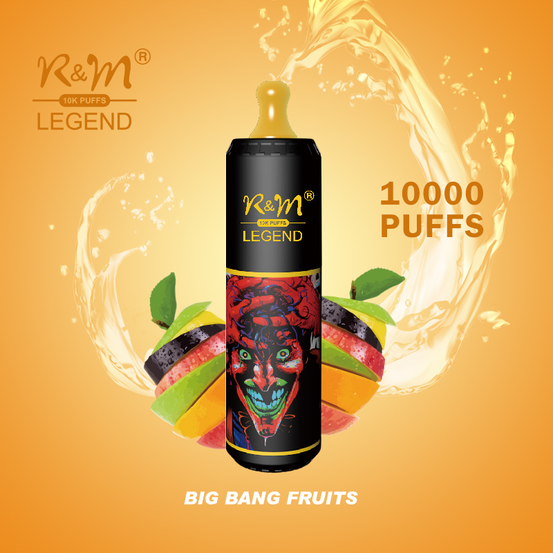 Randm le plus chaud de qualité alimentaire en gros bobine en maillage personnalisé 10k Puff R&M Legend Mesh Coil E Cigarette Hyde Disposable Vape Puff Elf Bar Pod Device 