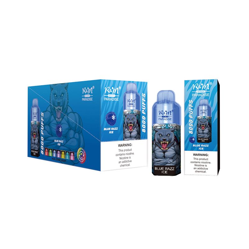 Original 15 ml E liquide R&M Paradise 8000 Puffs Mesh Bobine E Cigarette en gros en gros
